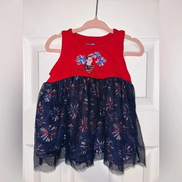 Lightning Bug Baby 4th of July Dress - Picture 1 of 3